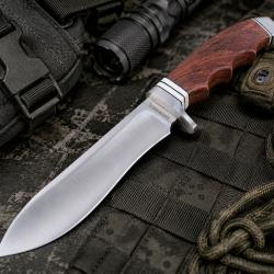 Couteau Fixe Browning 3220157 Lame Acier Inoxydable Manche Santal Rouge &Eacute;tui Nylon BR0157