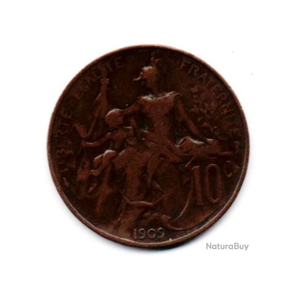 Pi�ce de Monnaie  France  10 centimes Daniel-Dupuis 1909