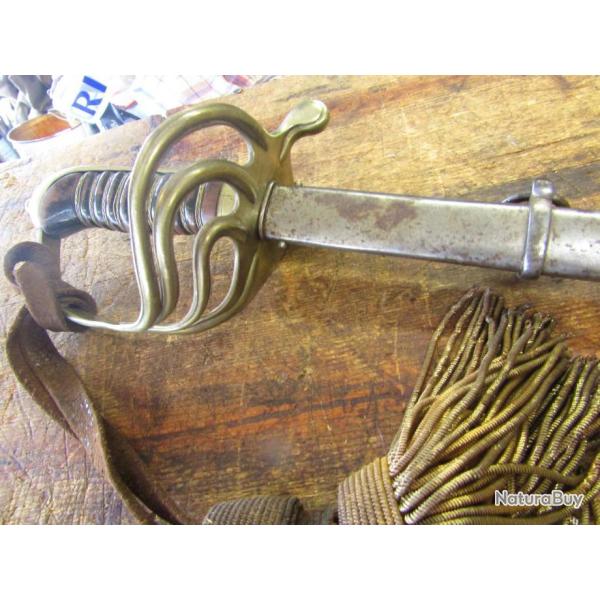 �p�e officier Allemand Prusse Autriche lame Solingen WKC artillerie 14 18 ww1 sabre dragonne