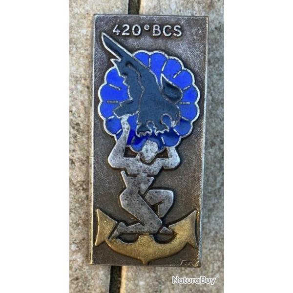 420� Bataillon de Commandement et Soutien, �mail, dos lisse embouti