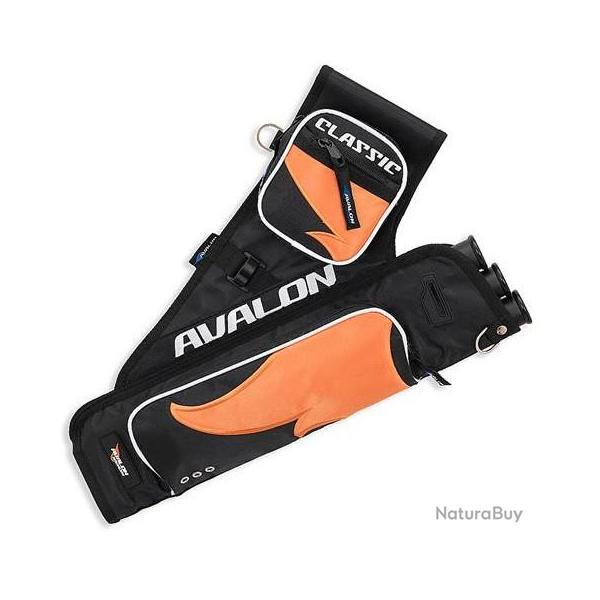 AVALON - Carquois de Hanche CLASSIC DROITIER (RH) NOIR ET ORANGE