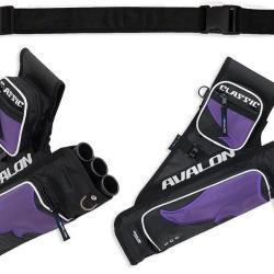 AVALON - Carquois de Hanche CLASSIC GAUCHER (LH) NOIR ET VIOLET