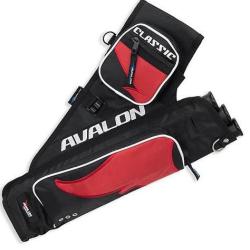 AVALON - Carquois de Hanche CLASSIC GAUCHER (LH) NOIR ET ROUGE