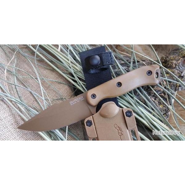 Couteau KA-BAR Becker Harpoon Lame Acier Carbone 1095 Manche Tan Zytel Etui Polym�re Made USA BKR18