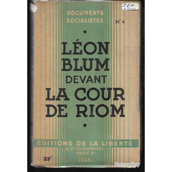 l�on blum devant la cour de riom f�vrier mars 1942