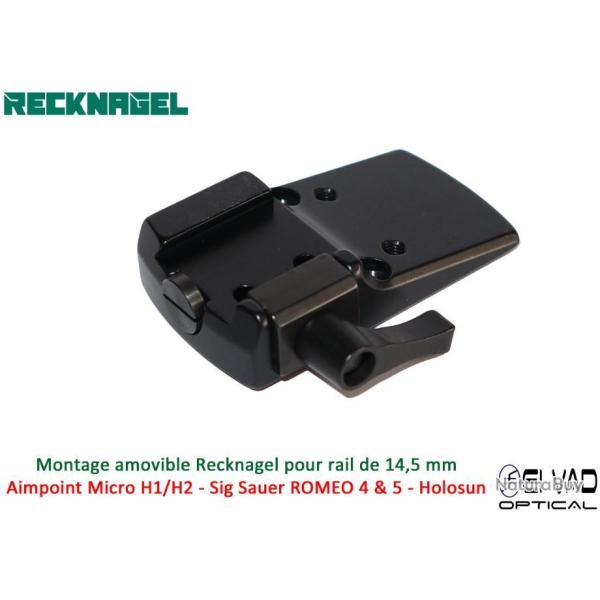 Montage Amovible ERA RECKNAGEL pour rail de 14,5 mm - Aimpoint H1/H2, Holosun