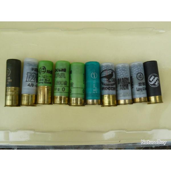 10 cartouches  de chasse ou collection...
