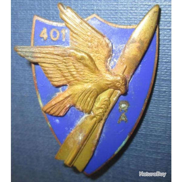 401� R�giment d'Artillerie (Antia�rienne) �mail, bleu fonc�