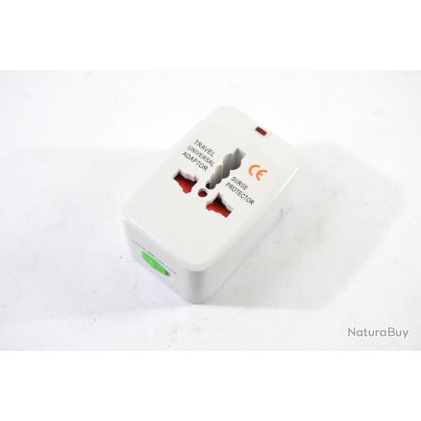 Adaptateur universel de voyage, prise electrique avec protection surcharge