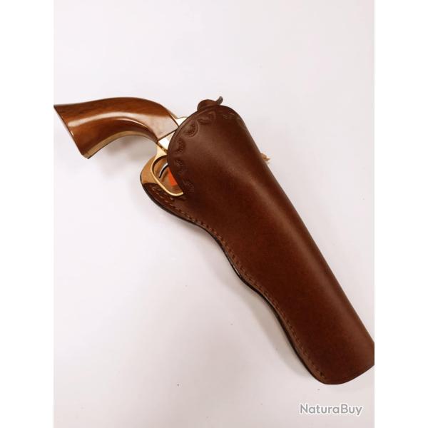 VALENTIN GANCH HOLSTER REVOLVER BLACK POWDER CAL 36 5.5 POUCES