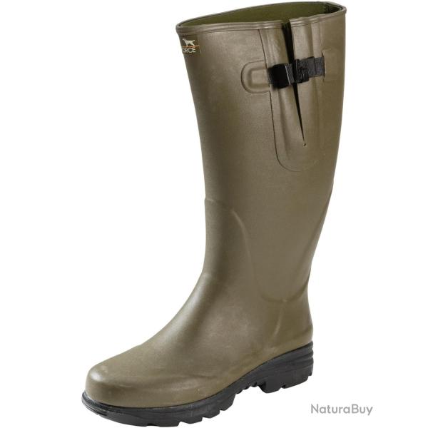 Botte en caoutchouc avec doublure n�opr�ne Couleur Olive. Taille 38