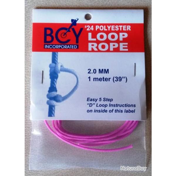 CORDELETTE � D-LOOP - 1m - ROSE FLUO
