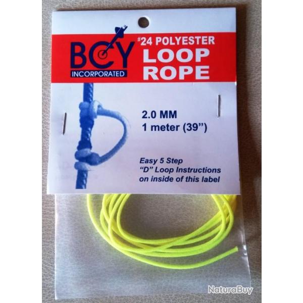 CORDELETTE � D-LOOP - 1m - JAUNE FLUO