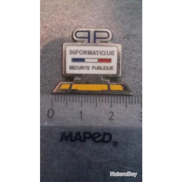 pin's police informatique s�curit� publique (rare car plus actuel )