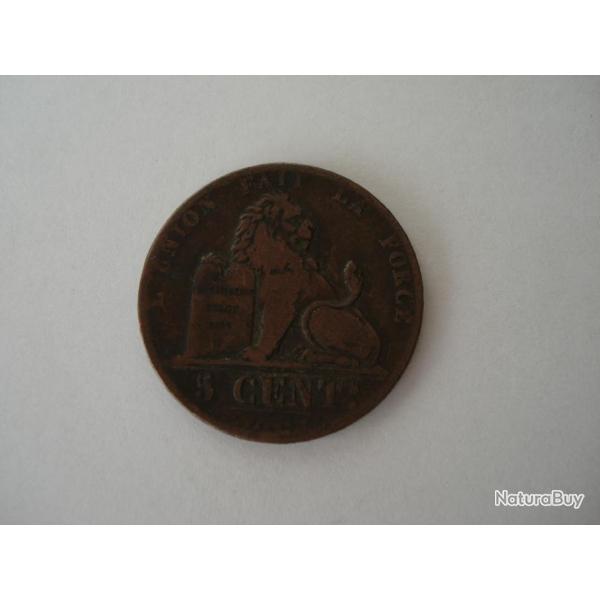 PIECE DE 5 CENTIMES BELGE DE 1842