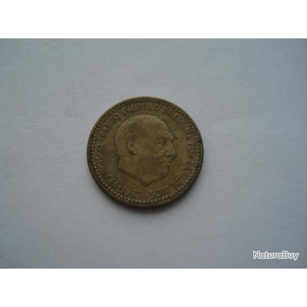PIECE DE 1 PESETAS FRANCO CAUDILLO