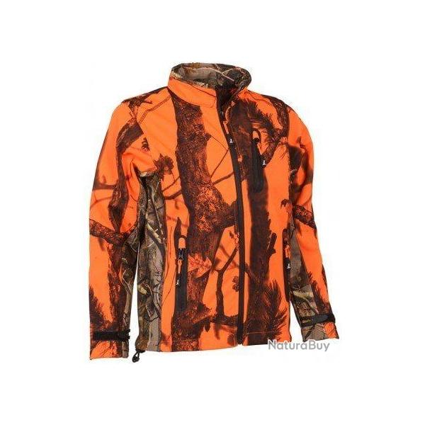 Blouson softshell enfant orange GhostCamo PERCUSSION