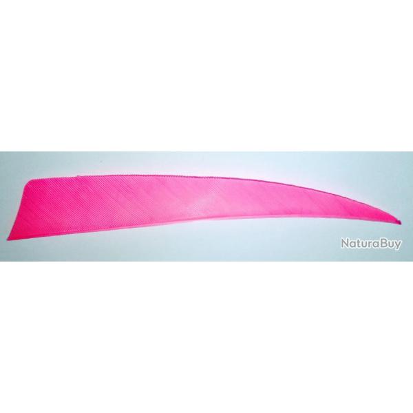 PLUME SHIELD - 5" - RW -DROITE-ROSE FLUO (par 6)