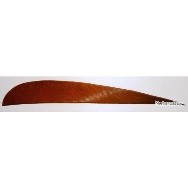 PLUME PARABOLIQUE - 5" - RW -DROITE-MARRON (par 6)