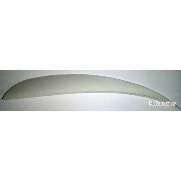 PLUME PARABOLIQUE - 5" - RW -DROITE-BLANC (par 6)