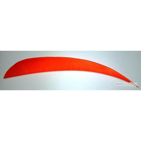 PLUME PARABOLIQUE - 5" - RW -DROITE-ORANGE FLUO (par 6)