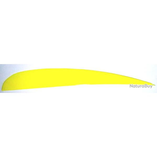 PLUME PARABOLIQUE - 5" - RW -DROITE-JAUNE FLUO(par 6)