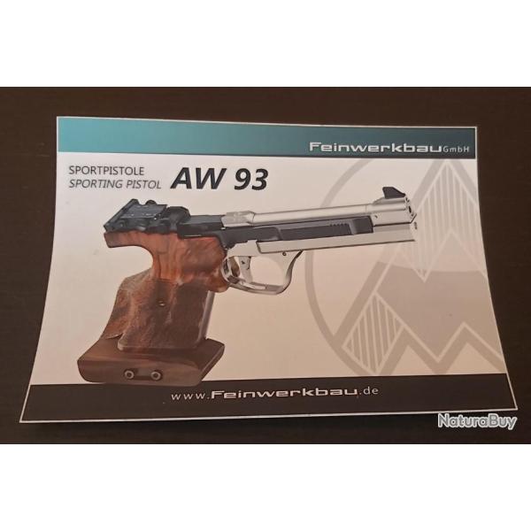 Superbe autocollant Feinwerkbau AW 93