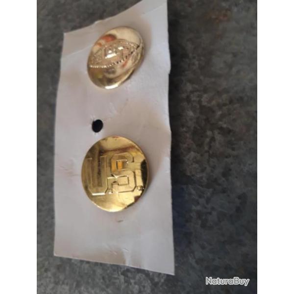 PAIRE D'INSIGNES DES BLINDES US,MODELE TROUPE,SOUS-OFFICIER