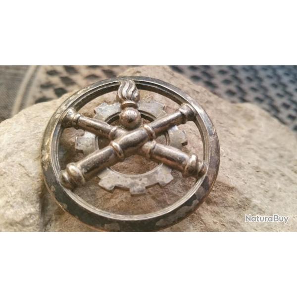Insigne de b�ret du mat�riel - Fabrication B�raudy-Vaur -  Occasion bon �tat
