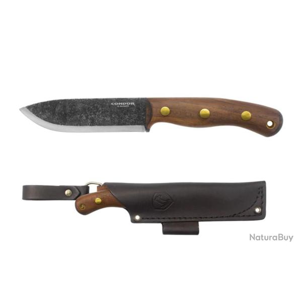 Couteau Condor Bisonte Lame Acier Carbone 1095 Manche Noyer Etui Cuir Made El Salvador CTK395447HC