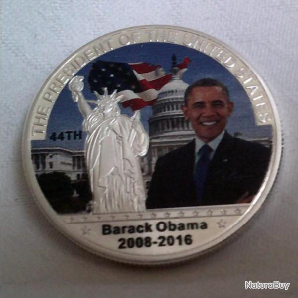 FRAPPE DE BARACK OBAMA PR�SIDENT DES USA   * COLORIS�E * TR�S BELLE EFFIGIE  DU PR�SIDENT l