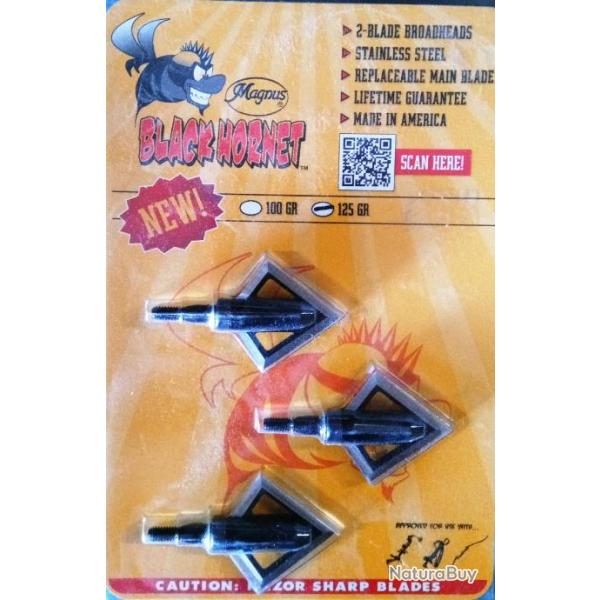BILAME MAGNUS BLACK HORNET - 125Gr  - pack de 3