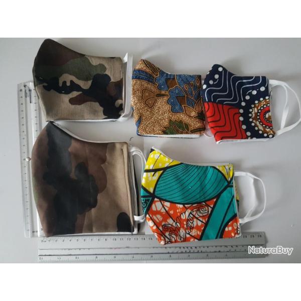 CORO2M- LOT DE 5 MASQUES DE PROTECTION POUR FAMILLE- NEUF