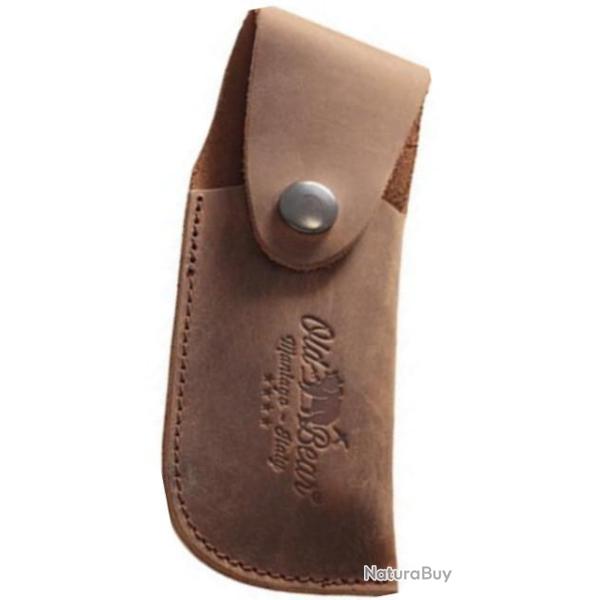 Etui pour couteau de poche Old Bear en cuir graiss� brun