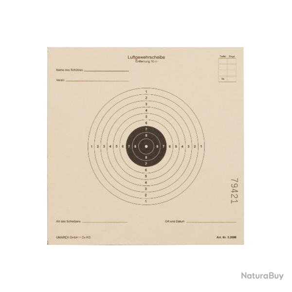Cible Carton  17 X 17  (paquet de 100)
