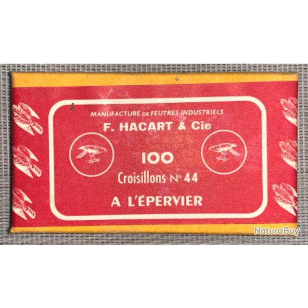 Croisillons N�44 A L?�PERVIER Rechargement cartouche Cal 16 F.HACART & Cie BO�TE DE 100