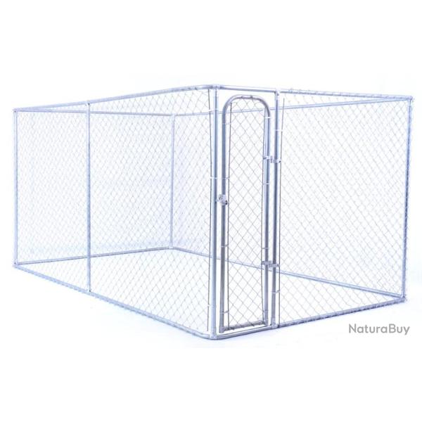 Chenil 4,56m� enclos chien galvanis� parc chien GEANTE chenil exterieur cielterre-commerce
