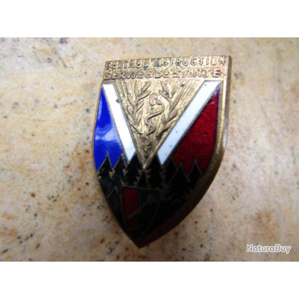 insigne  pucelle Centre d'Instruction du Service de Sant�, WILDBAD, �mail DP 2 pastilles