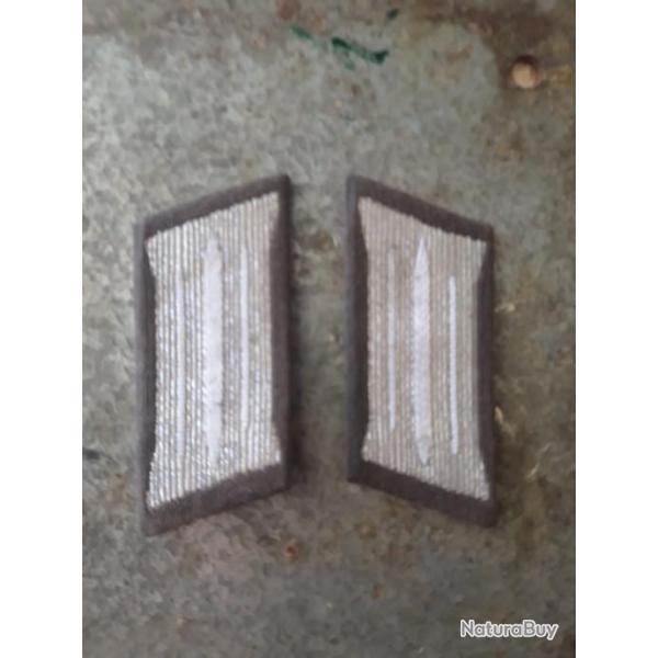 PAIRE DE PATTES DE COL DE CHASSEUR MOTORIS� DE LA NVA