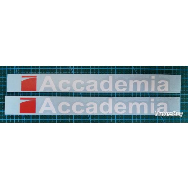 2x Benelli Accademia  Vinyle Autocollant pour canon. Taille 175x18mm. Rouge/blanc