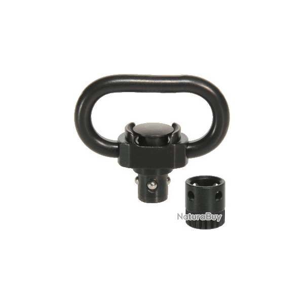 ANNEAU DE GRENADI�RE + DOUILLE "SLIM" � 6 x 1 / 23 mm, noire avec douille de fixation pour bois