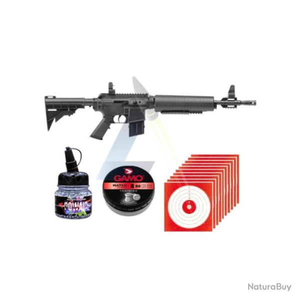 Carabine � Pompe Crosman M4 Calibre 4.5mm et 4.5 BBS + 1500 Billes + Plombs + 10 Cibles