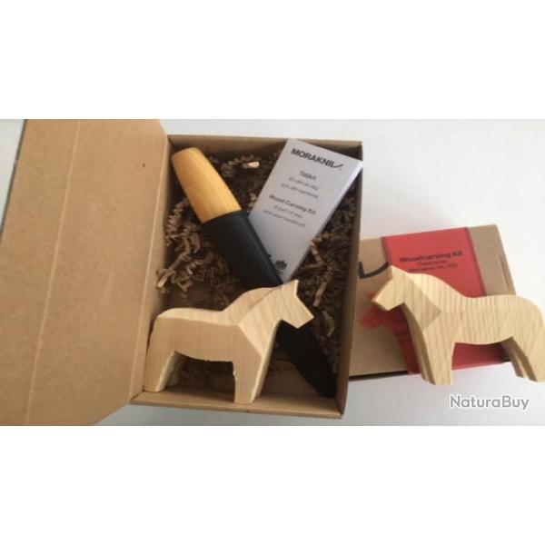 MO120KC Kit Carving avec Couteau � sculpter le bois Mora 120