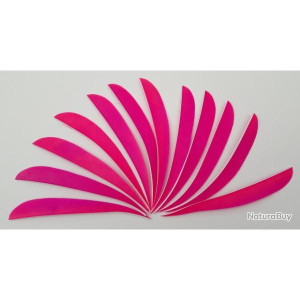 Lot de 12 Plumes Naturelles Paraboliques 5 pouces rose