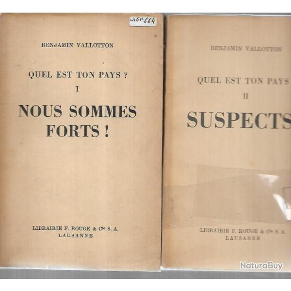nous sommes forts tome 1 et suspects tome 2, quel est ton pays? benjamin vallonton alsace