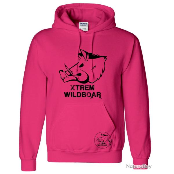 Sweat femme rose � capuche XTREM WILDBOAR -XS