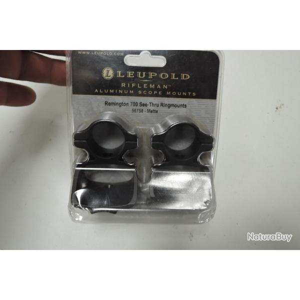 Montage LEUPOLD SEE-THRU RINGMOUNTS pour REMINGTON 700 R�f 56758