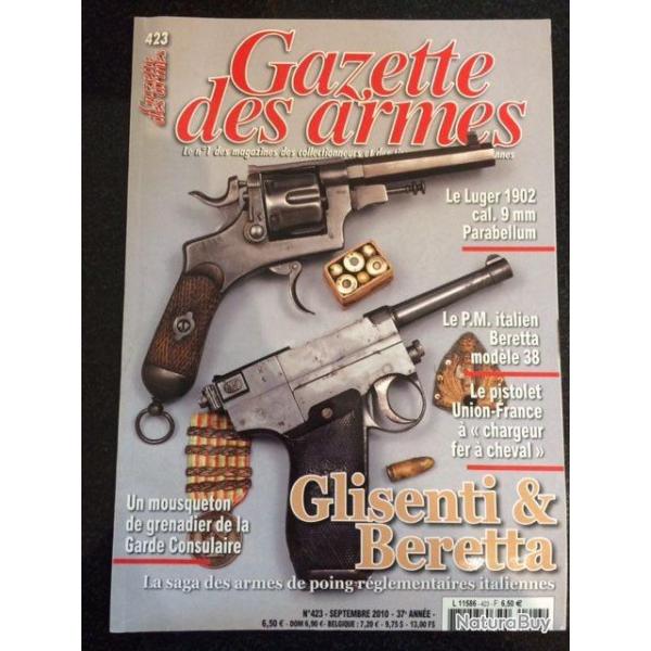 gazette des armes n 423 luger 1902, pistolet union france, �pee type 1860, mousqueton de grenadier