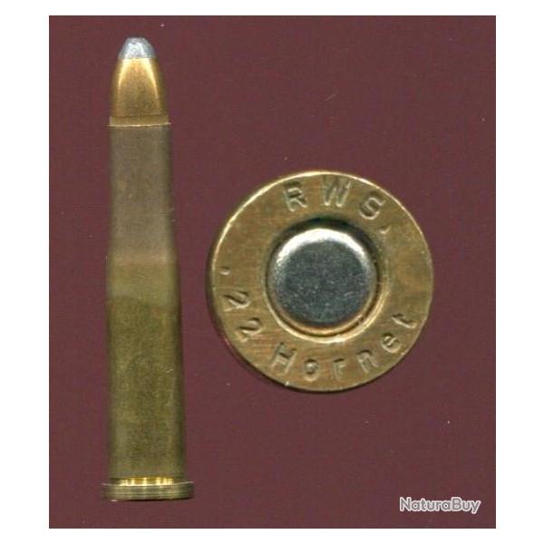 .22 Hornet - RWS - balle cuivre pointe plomb