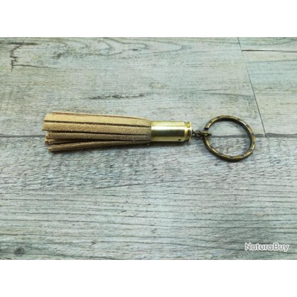 Porte cl� douille 45 Auto et pampilles cuir